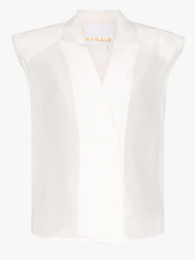 Remain West Sleeveless Shirt In White