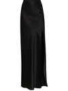 Nili Lotan Silk Slit Maxi Skirt In Black
