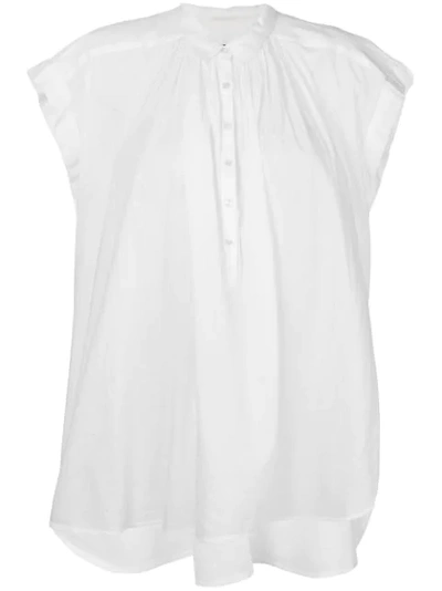 Nili Lotan Normandy Cotton-voile Blouse In Ivory