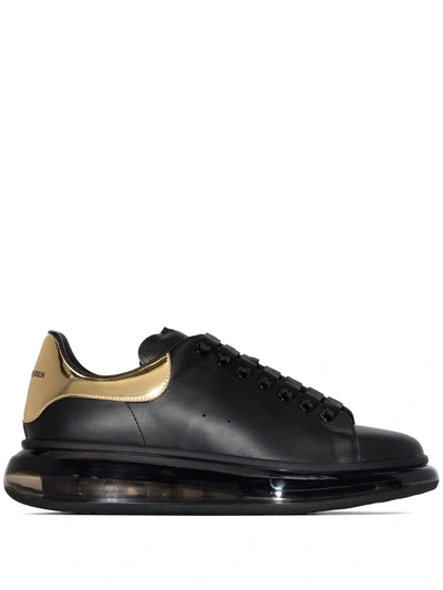Alexander Mcqueen Black And Gold Oversized Sneakers