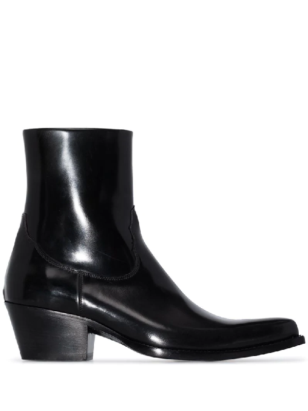 patent leather western boots