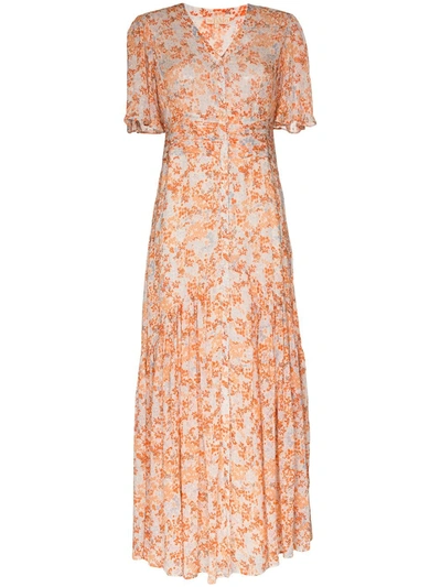 Bytimo Maxikleid Mit Blumen-print In Orange