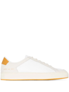 Common Projects White And Orange Retro Low '70s Leather Sneakers