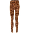 Varley Century Cheetah-print Leggings In Yellow