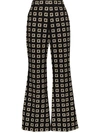 Gucci Geometric Gg Jacquard Trousers In Black