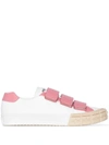 Prada Triple Cassette Colour-blocked Sneakers In White