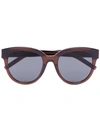 Saint Laurent Brown M29 Rounded Frame Sunglasses
