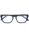 Saint Laurent Black 343 Square Optical Glasses