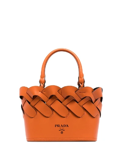 Prada 'vitello' Handtasche In Orange