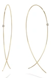 Lana Jewelry Large Upside Down Diamond Hoop Earrings In Yellow Gold
