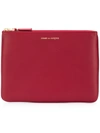 Comme Des Garçons Top Zip Wallet In Red