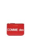 Comme Des Garçons Small Logo-print Pouch In Red
