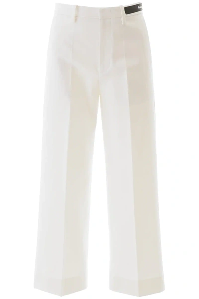 Moncler Logo Pants In White