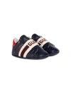 Gucci Babies' New Ace Logo Strap Sneaker In Blue