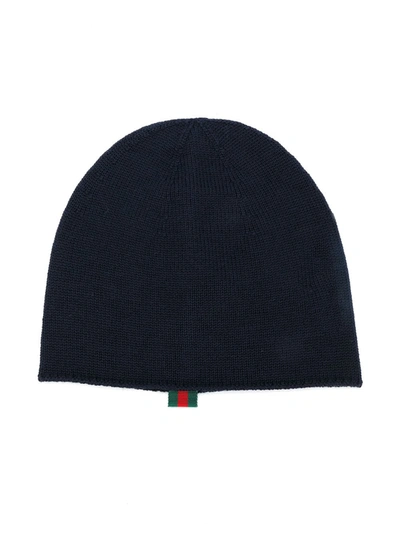 Gucci Kids' Knit Beanie In Blue