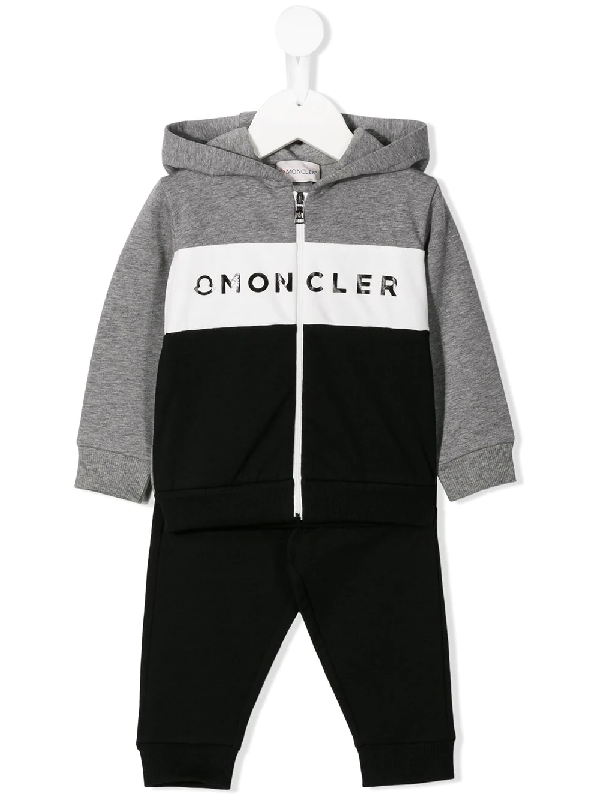 Moncler Baby Stretch-cotton Tracksuit In Grey | ModeSens