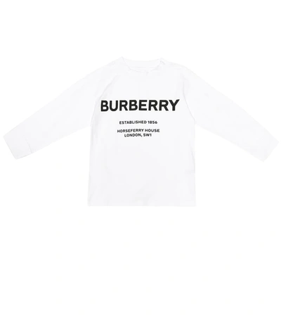 Burberry Kids' Printed Cotton Sweater In White
