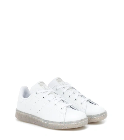 Adidas Originals Kids' Stan Smith Leather Sneakers W/ Glitter In White