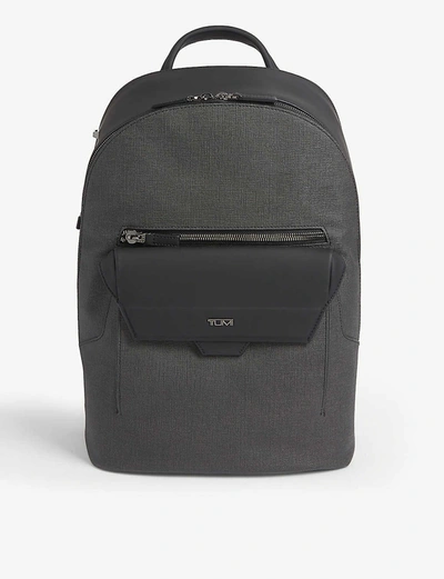 Tumi Marlow Leather-trimmed Backpack In Carbon