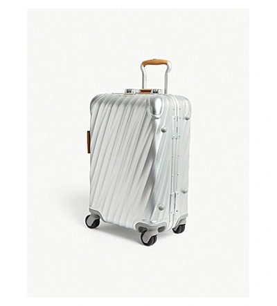 Tumi International Carry-on 19 Degree Aluminium Suitcase In Texture Silver