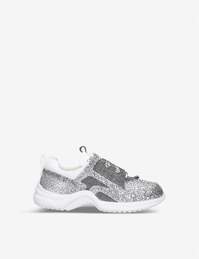 Kurt Geiger Kids' Mini Lunar Glitter-embellished Trainers 4-7 Years