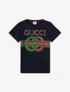 Gucci Kids' Gg Insignia Logo Cotton T-shirt 4-10 Years