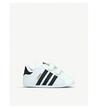 Adidas Originals Kids' Superstar Crib Shoes In White/blk
