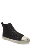 Allsaints Men's Rigg Embroidered High-top Sneakers In Black