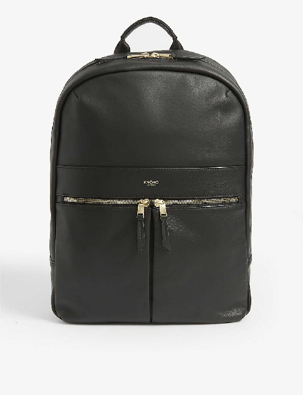 Knomo Mayfair Beauchamp Leather And Nylon Backpack In Black | ModeSens