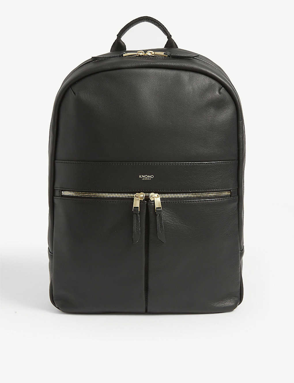Knomo Mayfair Beauchamp Leather And Nylon Backpack In Black | ModeSens
