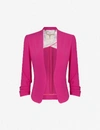 Ted Baker Cropped-sleeve Crepe Jacket In Brt-pink