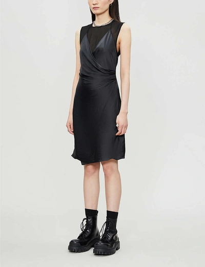 princess polly baby blue dress AllSaints Zora Mini Dress in Black