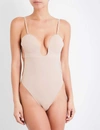 Fashion Forms Plunge Stretch-jersey Bodysuit In Nude