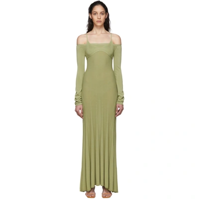 Jacquemus La Robe Valensole Green Fine-knit Dress