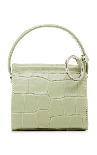 Gu De Mini Croc-effect Leather Play Bag In Green