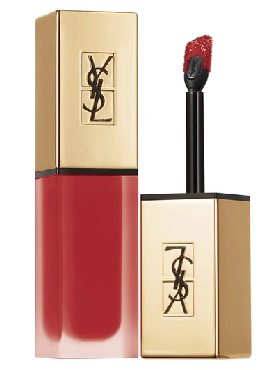 Saint Laurent Tatouage Couture Liquid Matte Lip Stain In Red