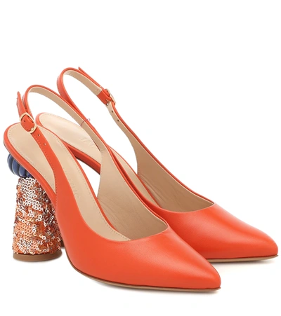 Jacquemus Les Chaussures Loiza Slingback Pumps In Orange