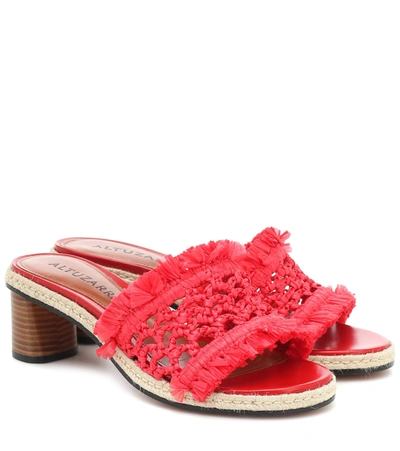 Altuzarra Tack Woven Sandals In Red