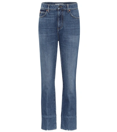Valentino High-rise Straight Jeans In Blue