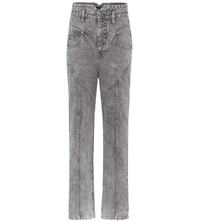 Isabel Marant Anastasia High-rise Straight Jeans In Grey