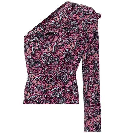 Isabel Marant Rafiki Stretch-silk Top In Purple