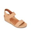 Gentle Souls By Kenneth Cole By Kenneth Cole Gisele Two Band Sandals Women's Shoes In Tan Leather