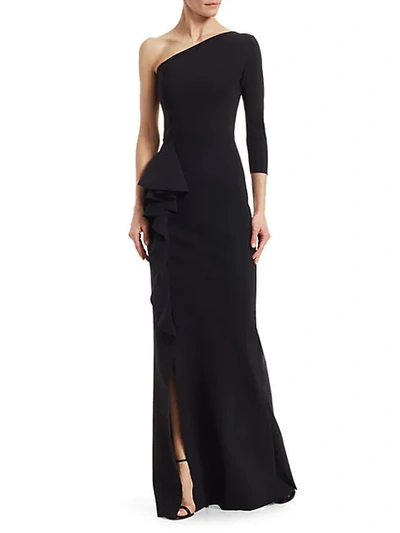 Chiara Boni La Petite Robe Patty One-shoulder Gown In Black