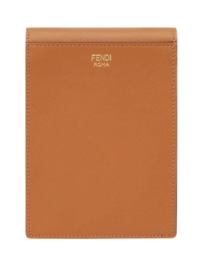 Fendi Vertical Wallet On Chain Bag In Brown
