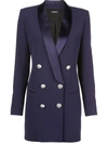 Balmain Structured Blazer Dress In Purple