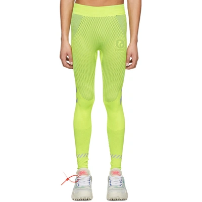 Off-white Fluorescent Seamless Tights In Yellow