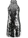 Galvan Silver Sequin Gemma Dress