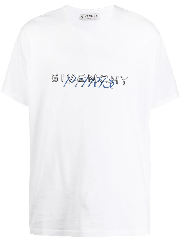 Givenchy Paris Double Logo T-shirt In White | ModeSens