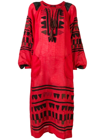 Vita Kin Black And Red Fiji Midi Dress