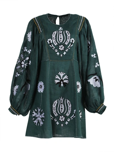 Vita Kin Jasmine Green Embroidered Dress